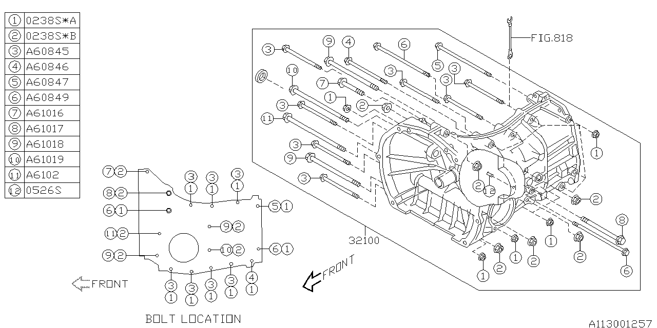 MT, TRANSMISSION CASE Diagram