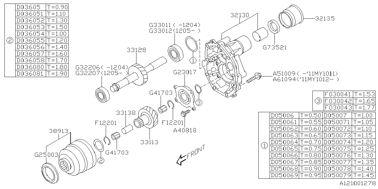 Diagram MT, TRANSFER & EXTENSION for your 2016 Subaru Outback   