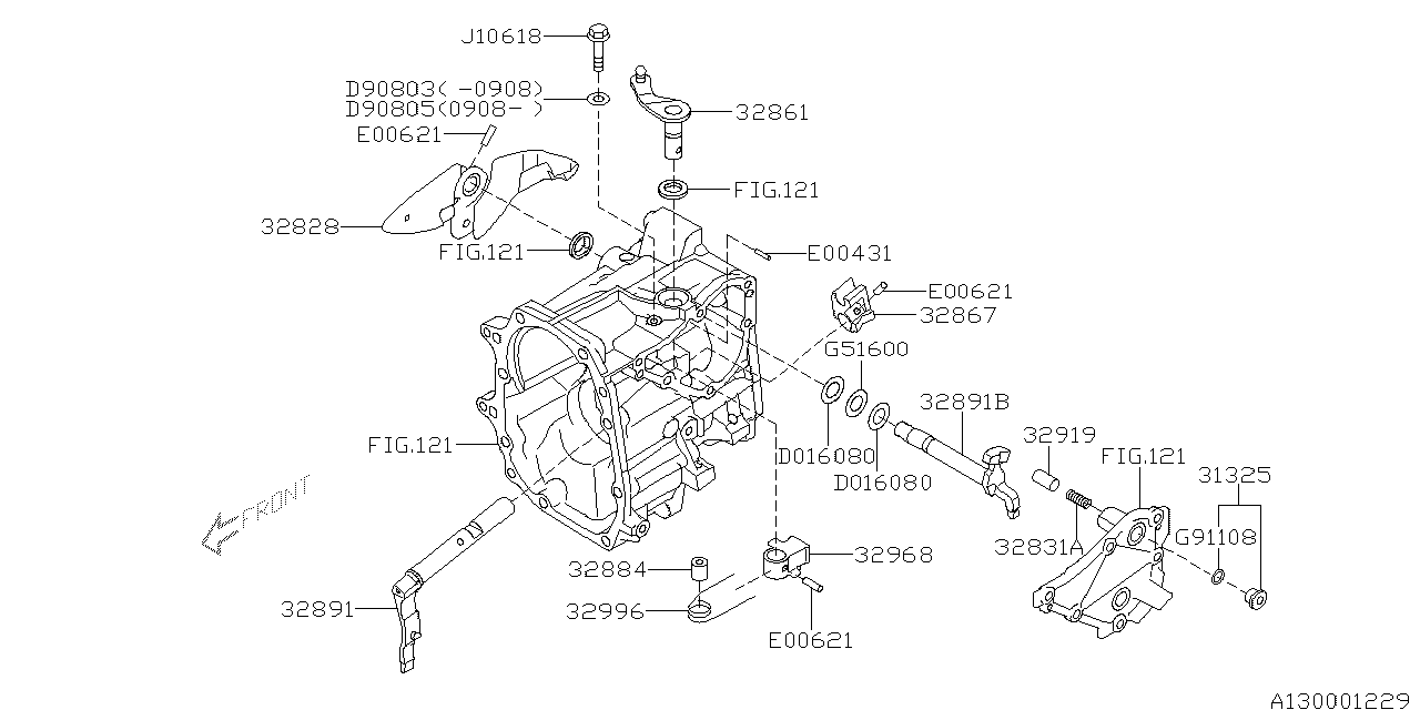 Diagram MT, SHIFTER FORK & SHIFTER RAIL for your 2016 Subaru Outback   