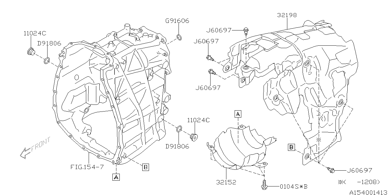 Diagram AT, TRANSMISSION CASE for your 2007 Subaru Impreza   