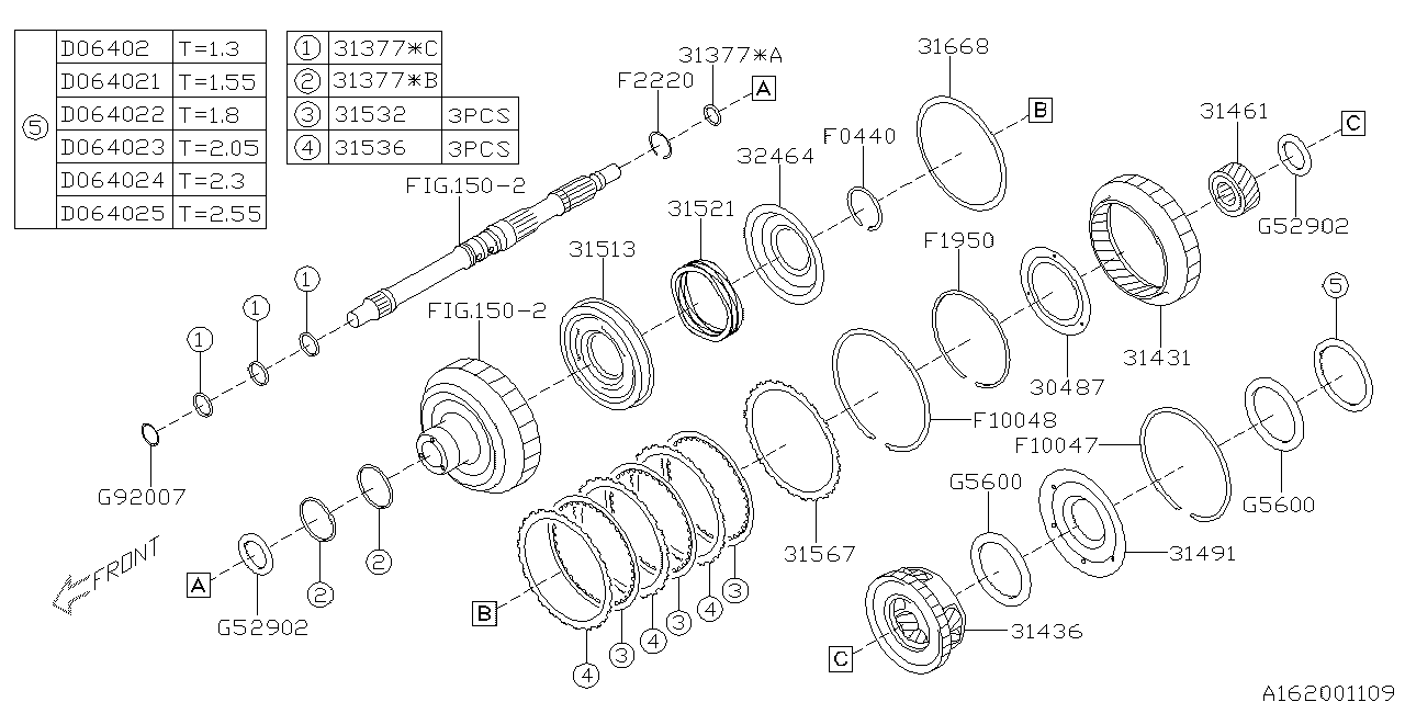 Diagram AT, PLANETARY for your 2008 Subaru WRX  SEDAN 