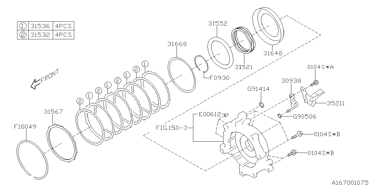 Diagram AT, LOW & REVERSE BRAKE for your 2017 Subaru Crosstrek   