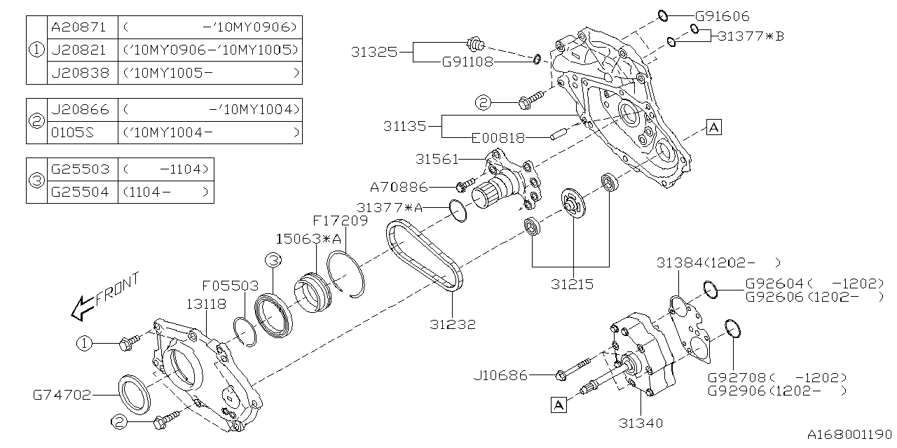 Diagram AT,OIL PUMP for your 2022 Subaru STI   