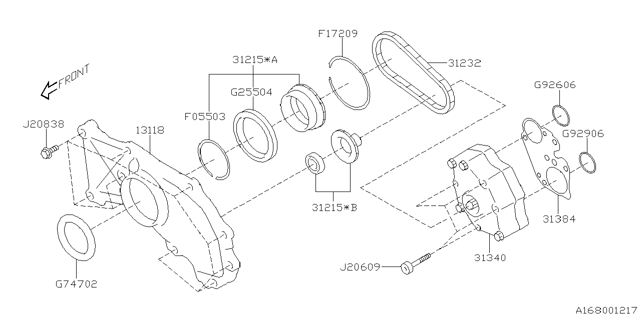 Diagram AT,OIL PUMP for your 2023 Subaru BRZ   