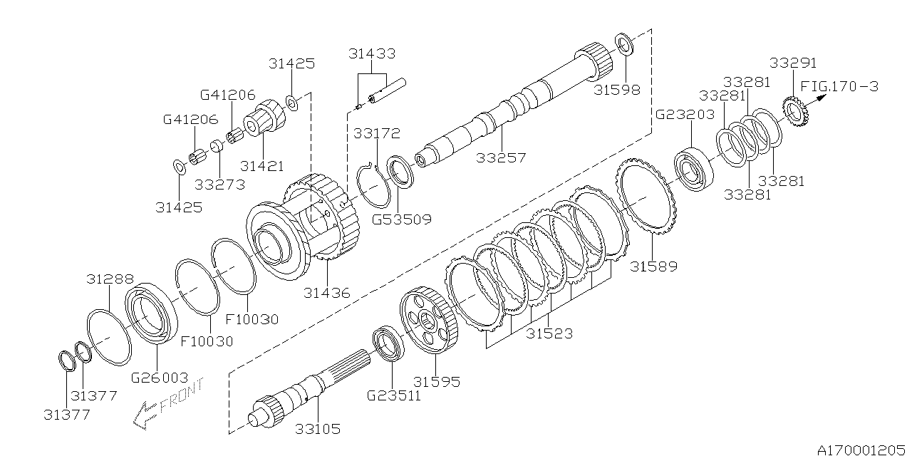 Diagram AT, TRANSFER & EXTENSION for your 2023 Subaru Solterra   