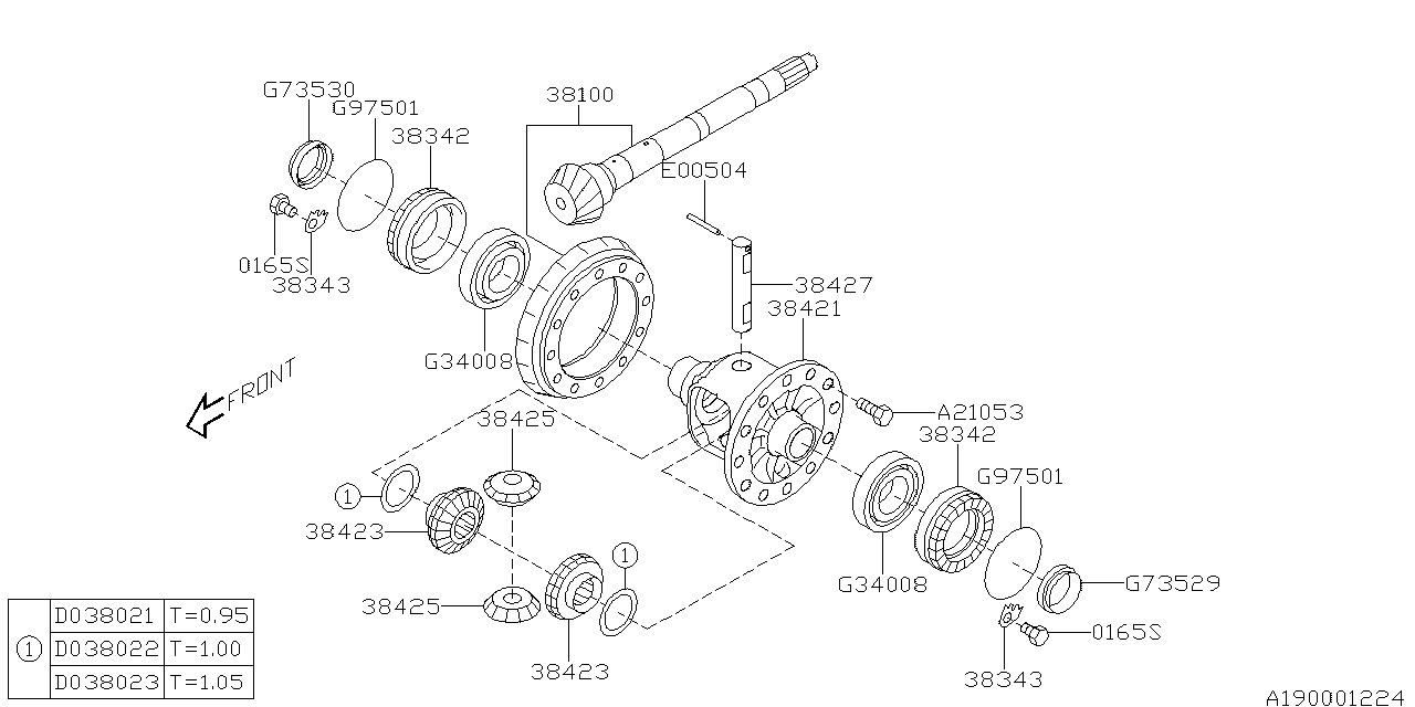 Diagram DIFFERENTIAL (TRANSMISSION) for your 2023 Subaru Crosstrek 2.0L CVT Base 