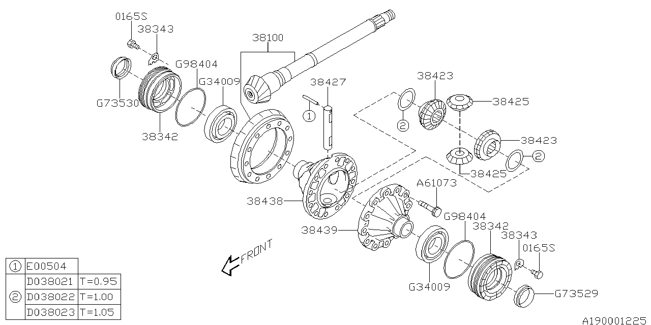 Diagram DIFFERENTIAL (TRANSMISSION) for your 2018 Subaru BRZ   