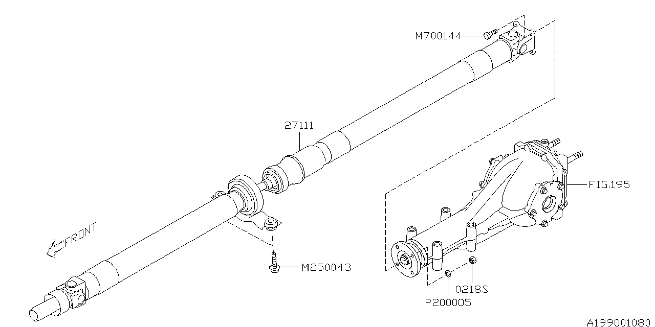 Diagram PROPELLER SHAFT for your Subaru Outback  