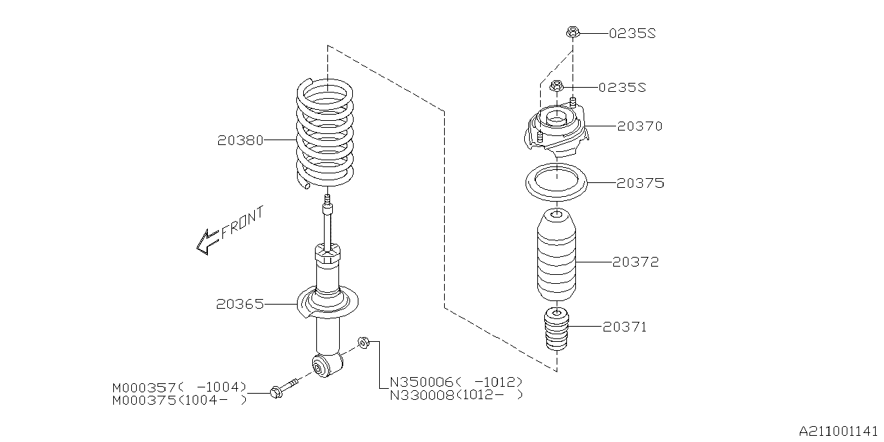 Diagram REAR SHOCK ABSORBER for your 2015 Subaru WRX   