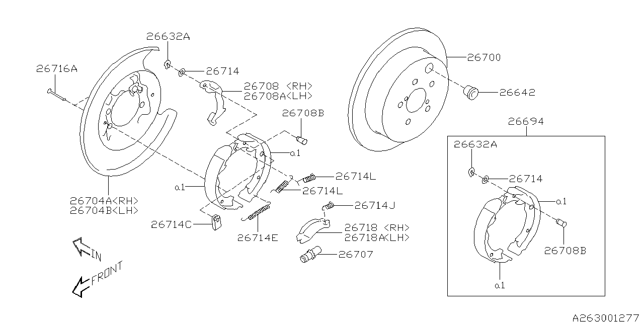 Diagram REAR BRAKE for your 2023 Subaru Ascent  Premium 8-Passenger w/EyeSight 