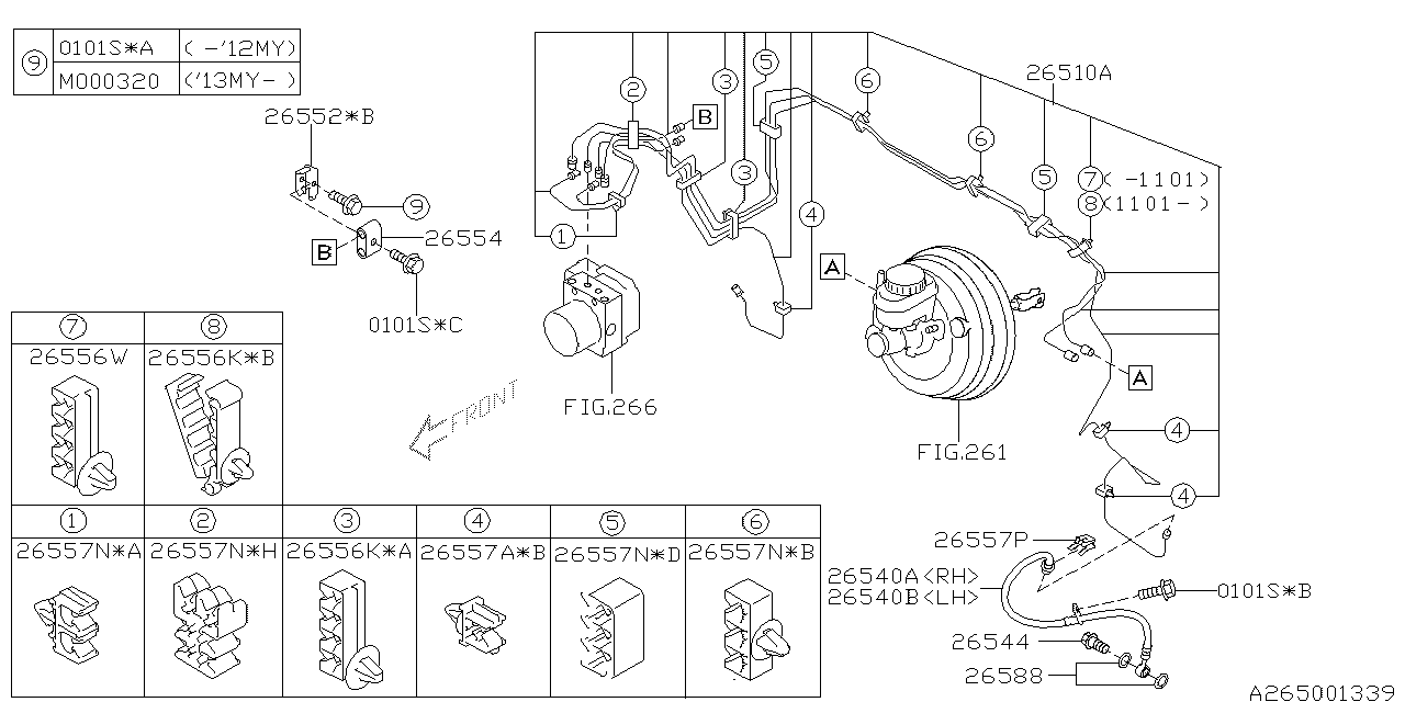 Diagram BRAKE PIPING for your Subaru