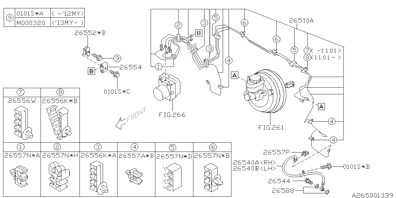 Diagram BRAKE PIPING for your Subaru Legacy  