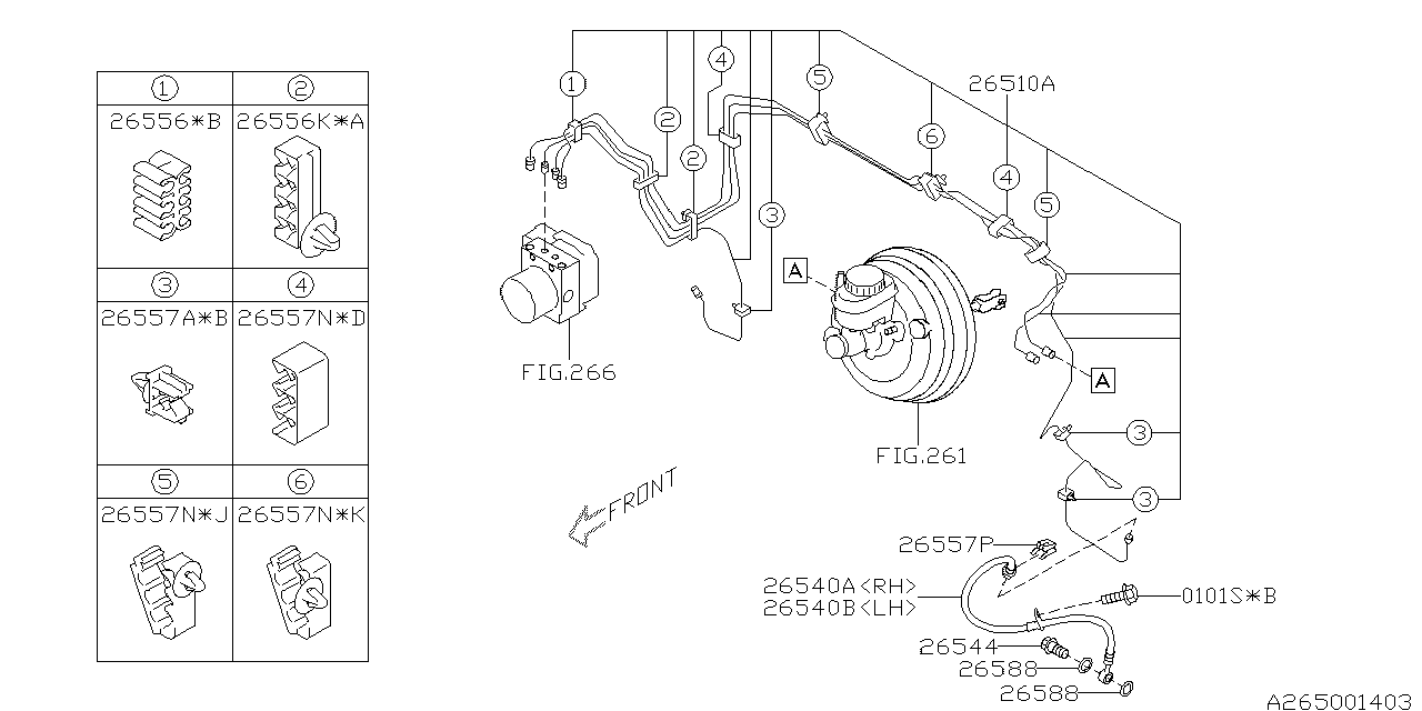 Diagram BRAKE PIPING for your Subaru