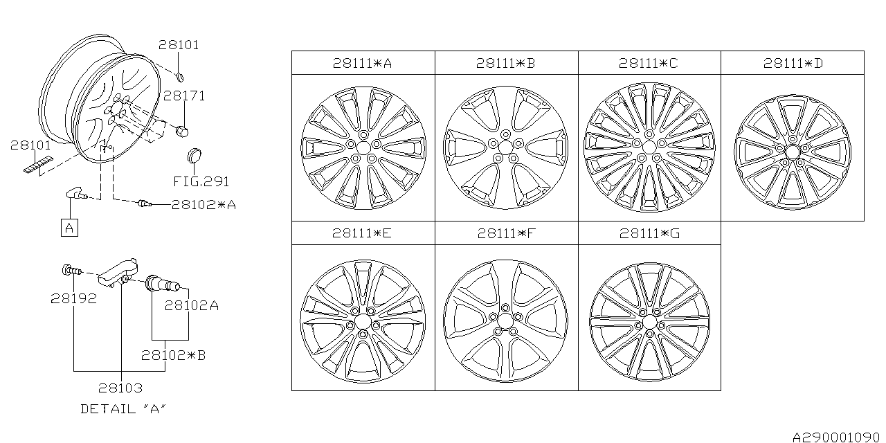 Diagram DISK WHEEL for your Subaru WRX TS w/EyeSight 