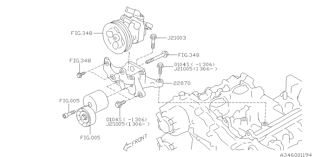 Diagram POWER STEERING SYSTEM for your Subaru Crosstrek  Limited