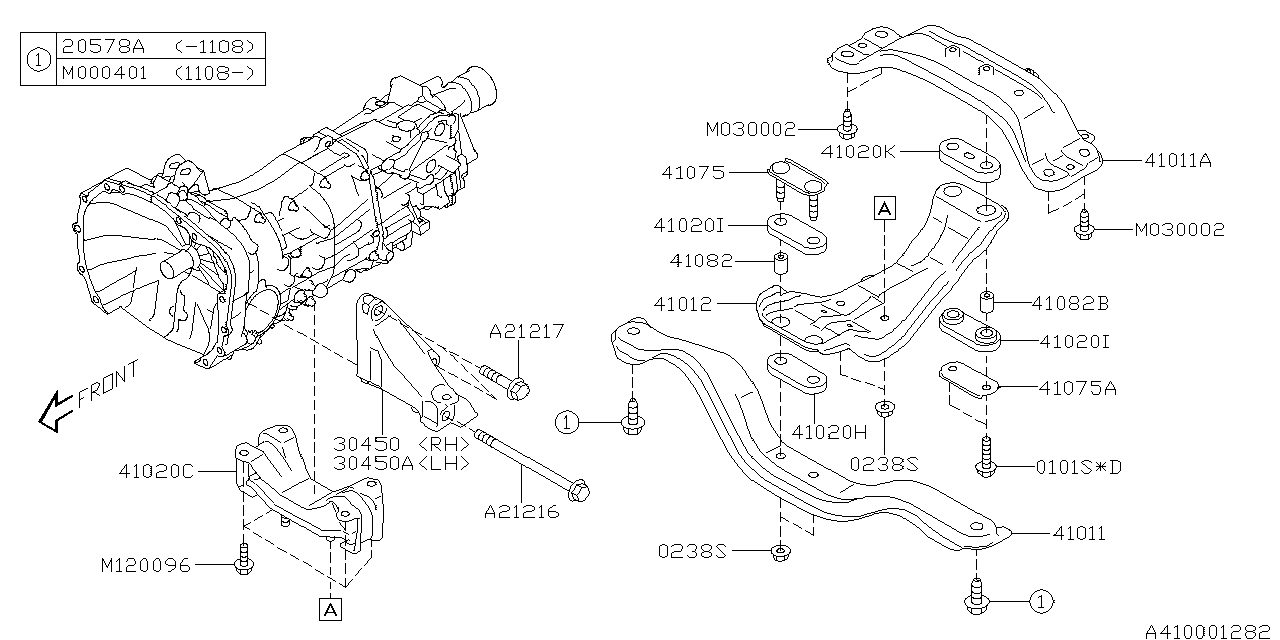 Diagram ENGINE MOUNTING for your 2014 Subaru Legacy 2.5L CVT 4WD Sedan 