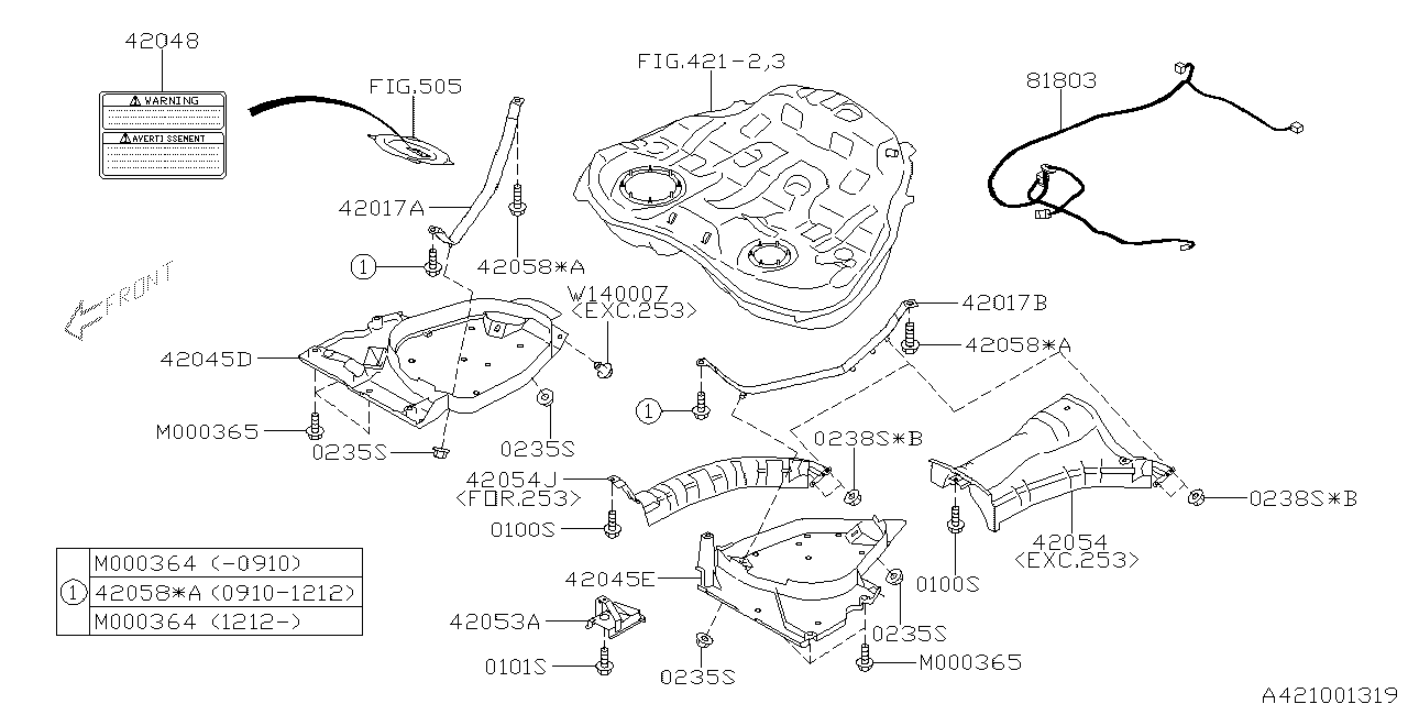 Diagram FUEL TANK for your 2011 Subaru Legacy  GT Premium Sedan 