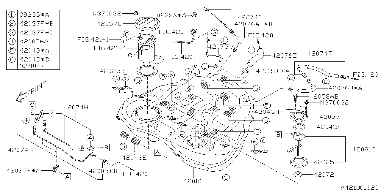 Diagram FUEL TANK for your 2005 Subaru Impreza 2.5L AT RS-PRO SEDAN 