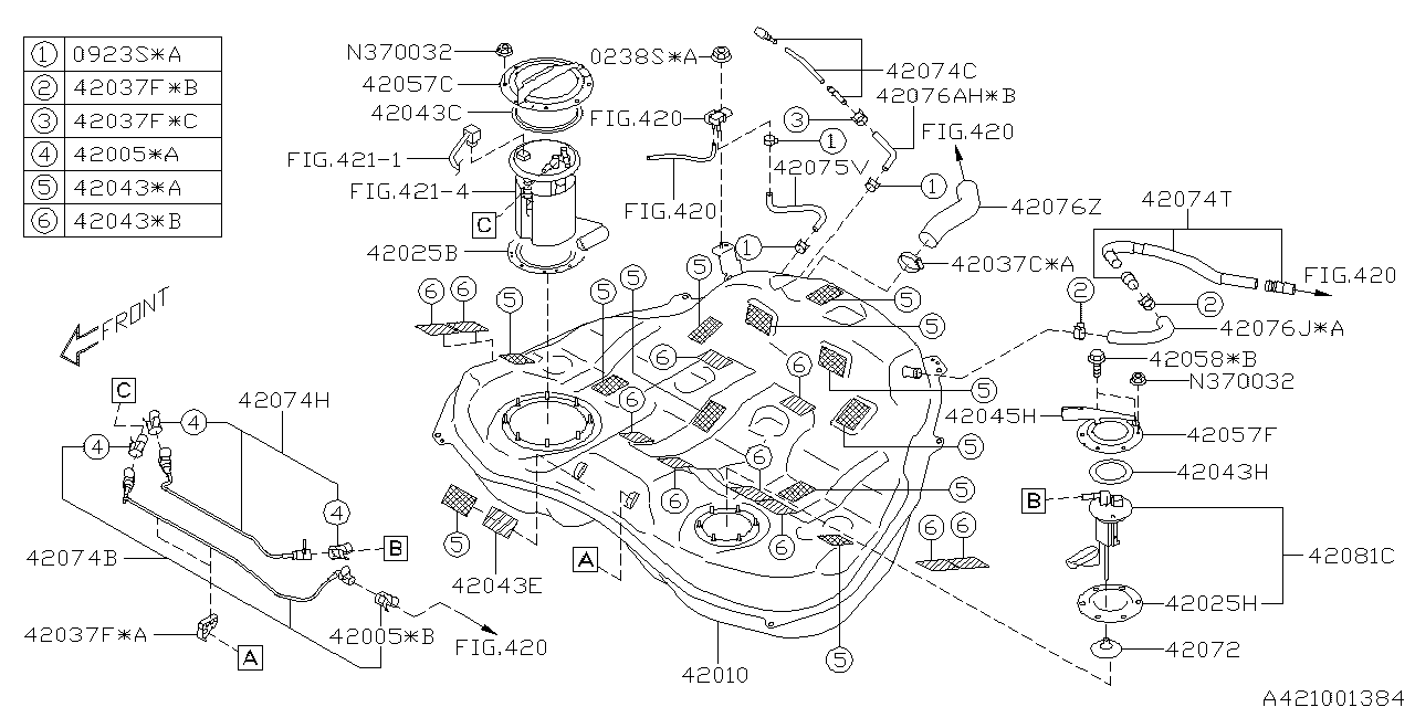 Diagram FUEL TANK for your 2004 Subaru Impreza   