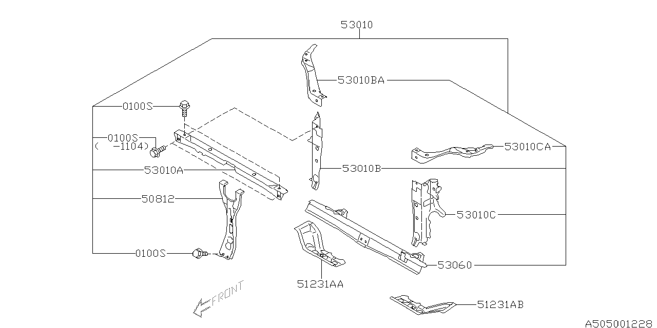 Diagram BODY PANEL for your Subaru Legacy  