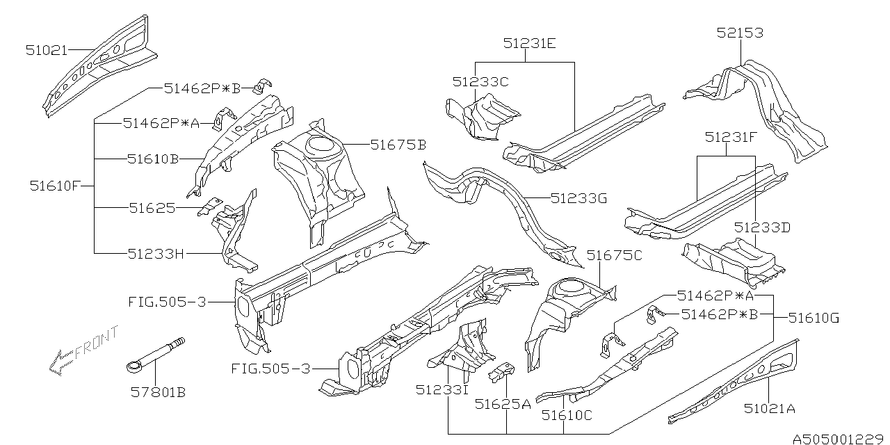 Diagram BODY PANEL for your 2022 Subaru Impreza  Sport Wagon 