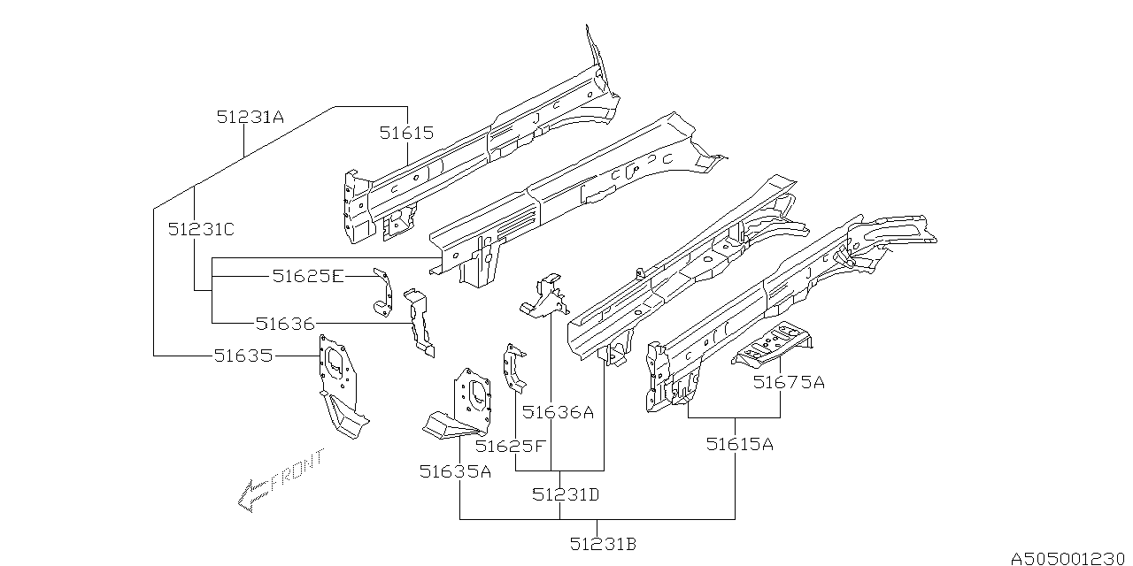 Diagram BODY PANEL for your 2007 Subaru Impreza   