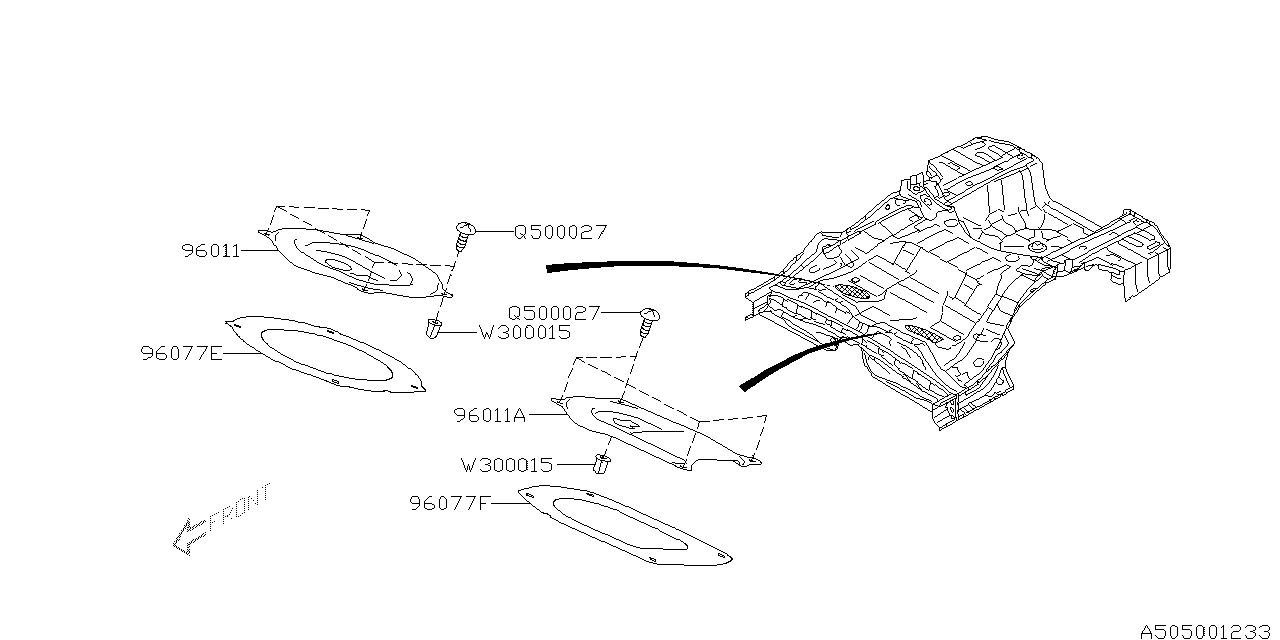 Diagram BODY PANEL for your 2011 Subaru Impreza   