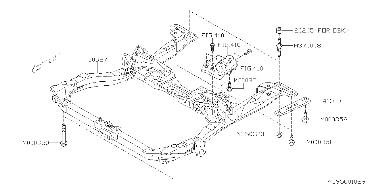 Diagram CHASSIS FRAME for your Subaru