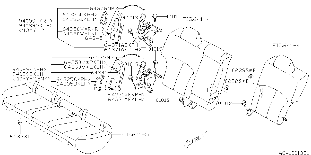 Diagram REAR SEAT for your Subaru Outback  Plus