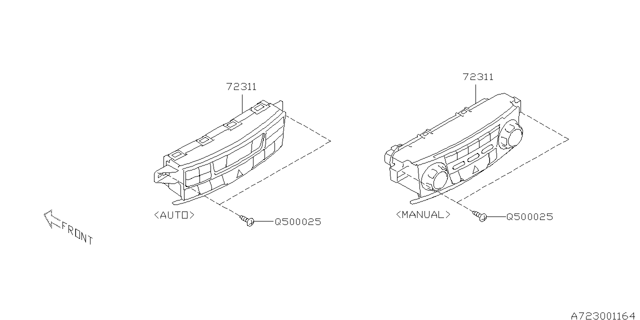 Diagram HEATER CONTROL for your 2012 Subaru Impreza  Sport Wagon 