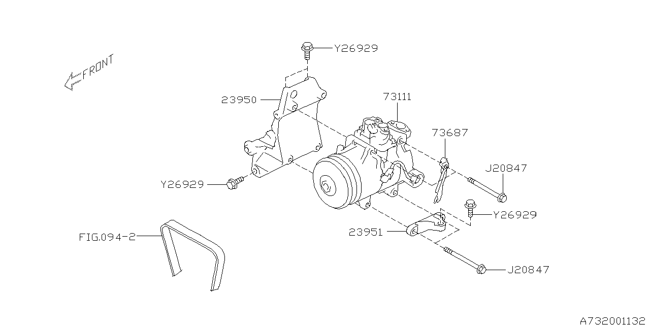 Diagram COMPRESSOR for your 2019 Subaru WRX Base  