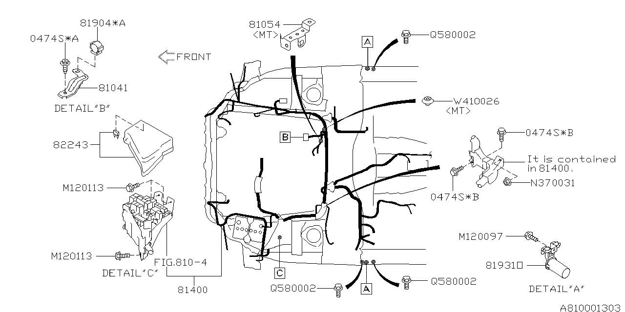 Diagram WIRING HARNESS (MAIN) for your 2015 Subaru BRZ   