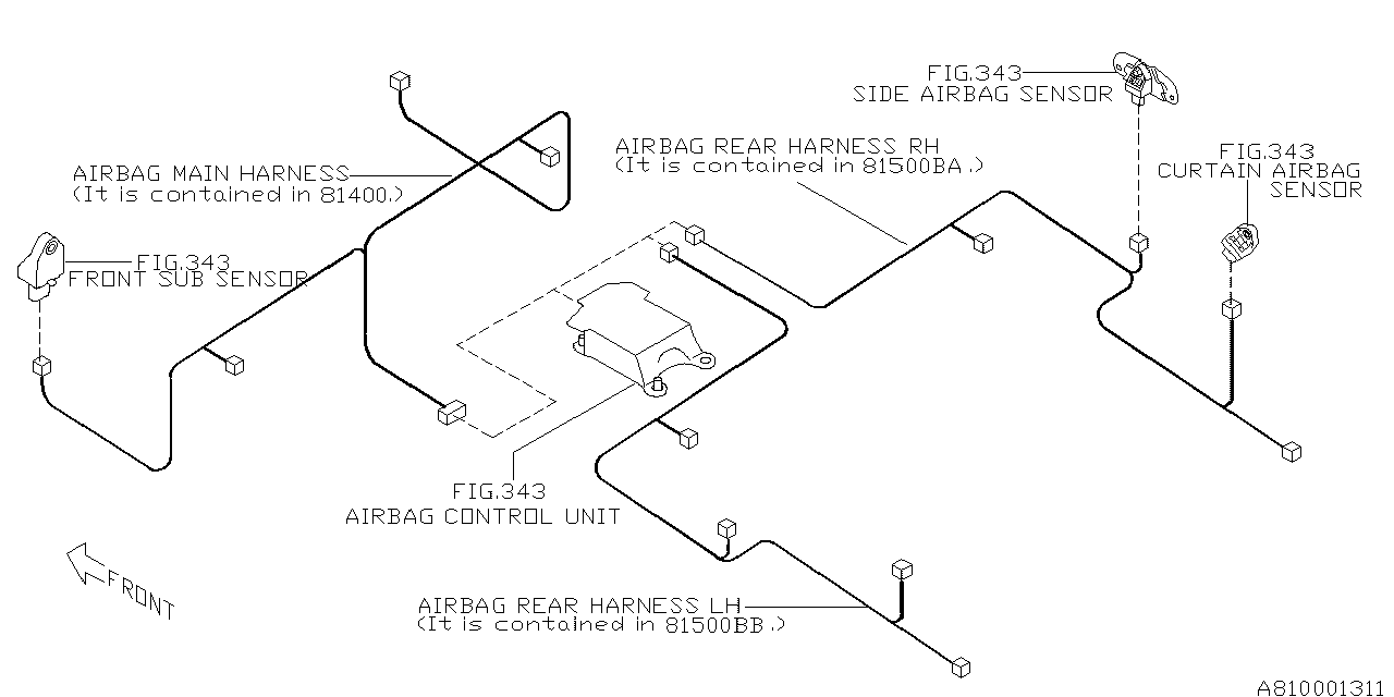 Diagram WIRING HARNESS (MAIN) for your 2012 Subaru Outback   