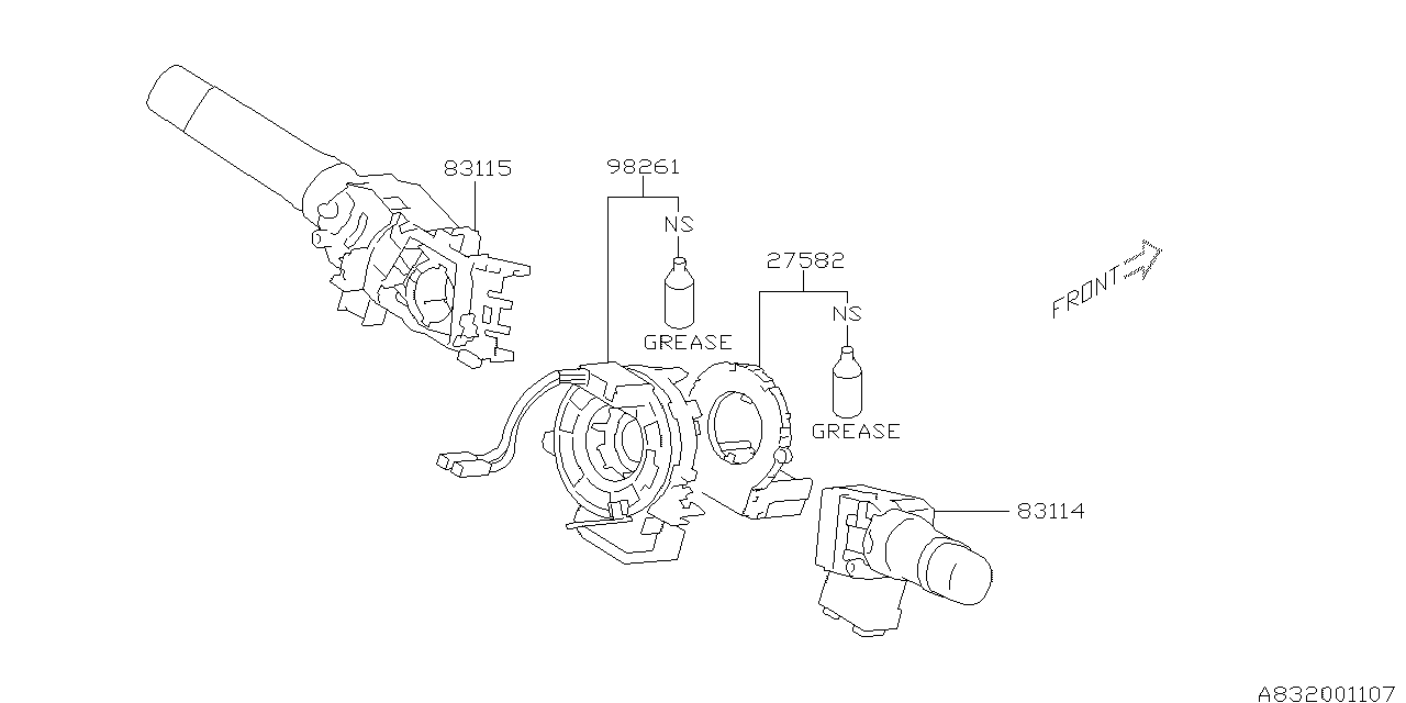 Diagram SWITCH (COMBINATION) for your 2012 Subaru Legacy 2.5L CVT 4WD Sedan 