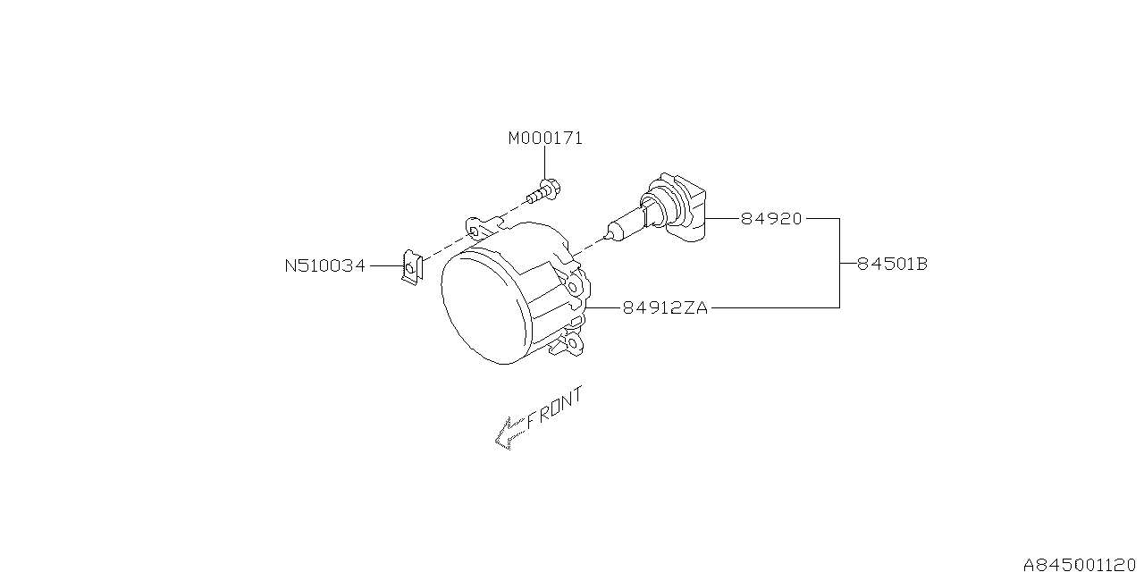 Diagram LAMP (FOG) for your 2012 Subaru Outback  R 