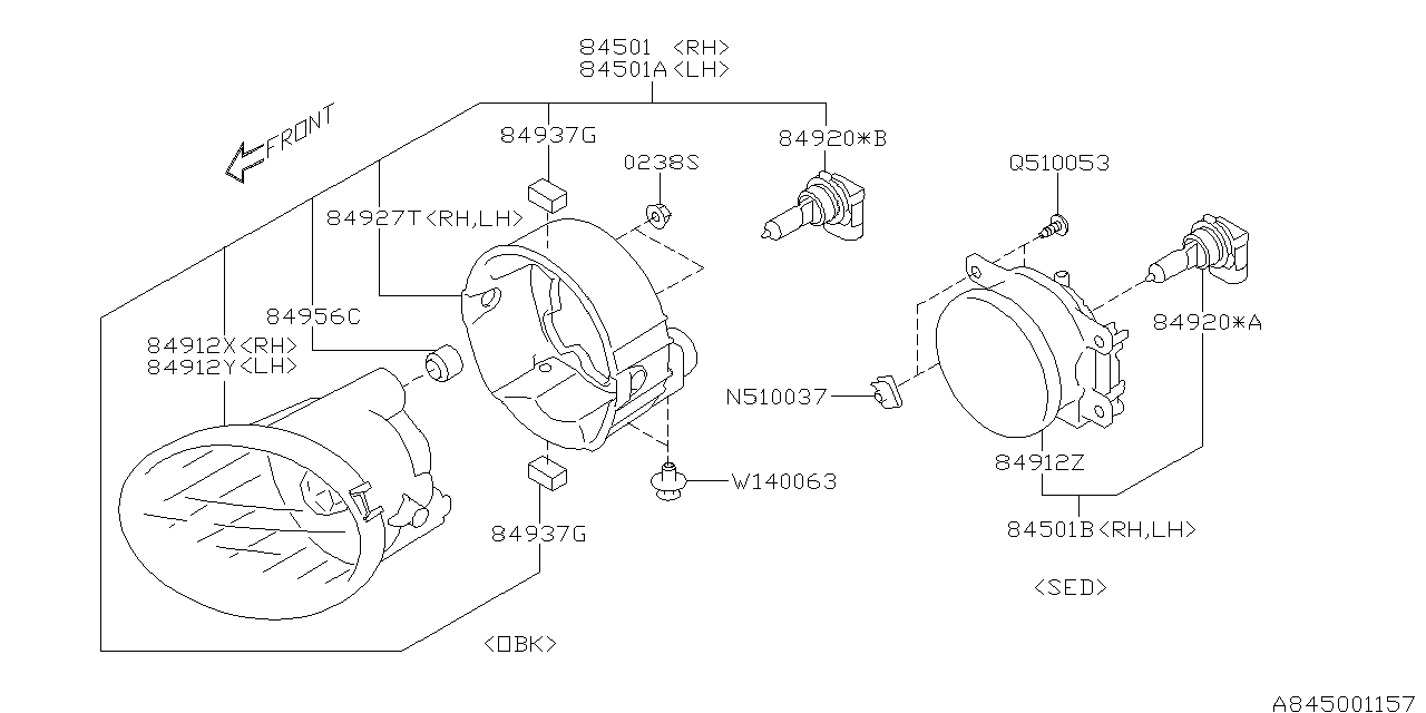 Diagram LAMP (FOG) for your Subaru Outback  