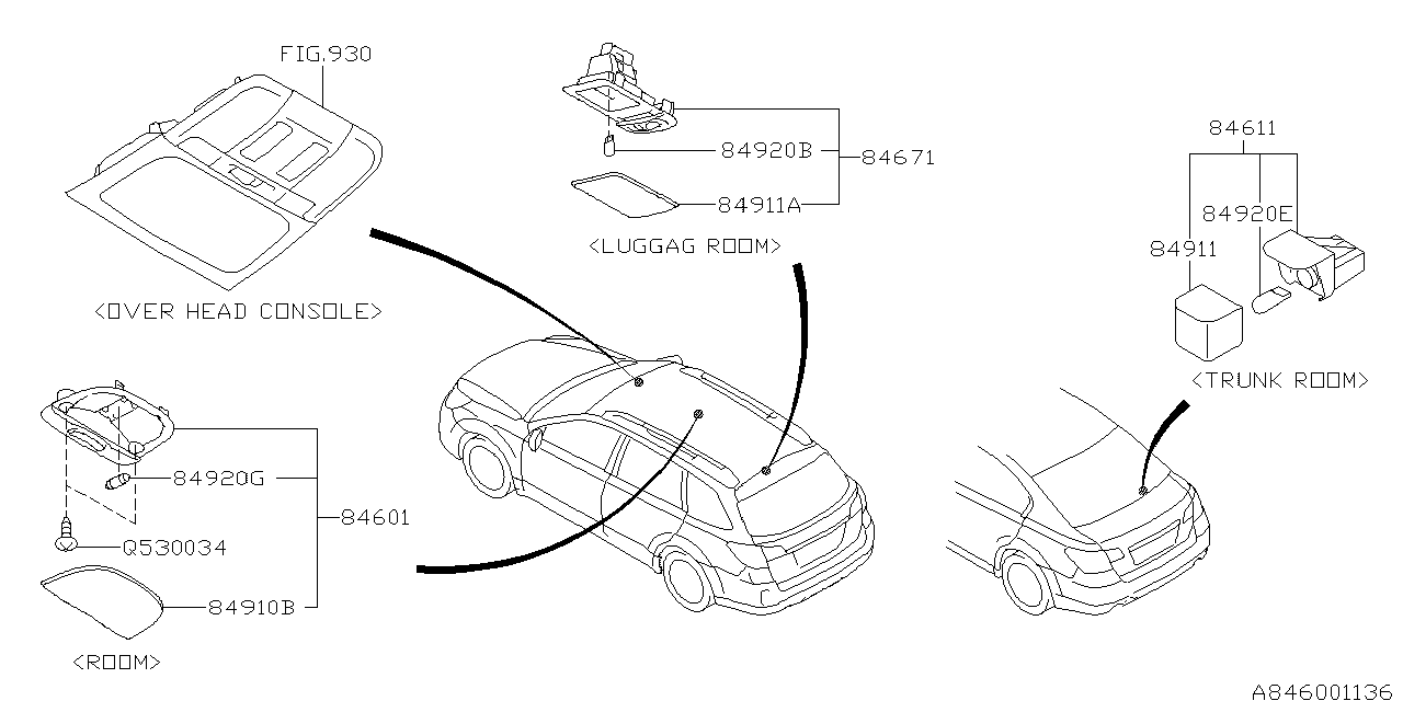 Diagram LAMP (ROOM) for your 2024 Subaru Forester   