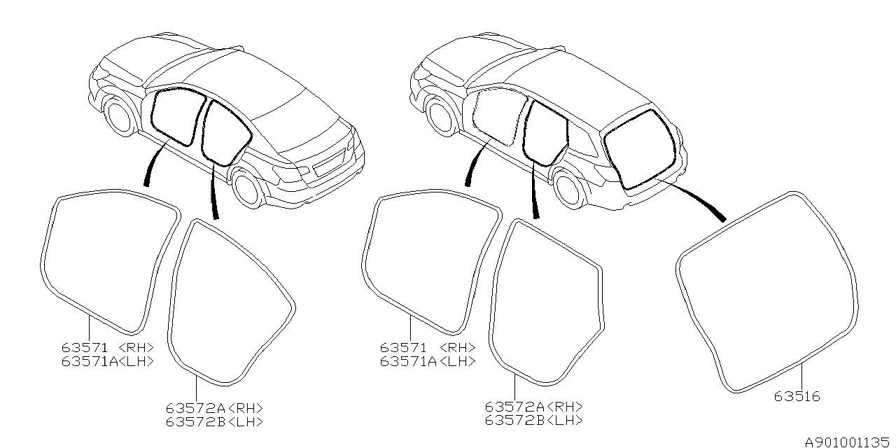 Diagram WEATHER STRIP for your 2015 Subaru Crosstrek   