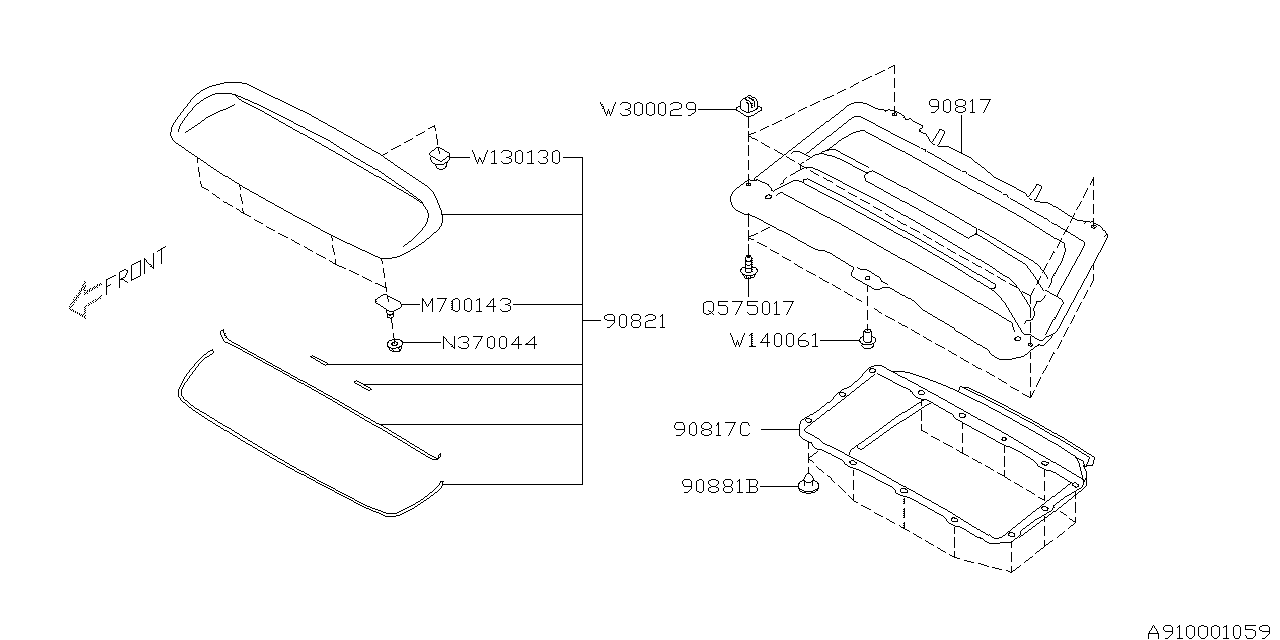 Diagram GRILLE & DUCT for your 2009 Subaru Forester  X 