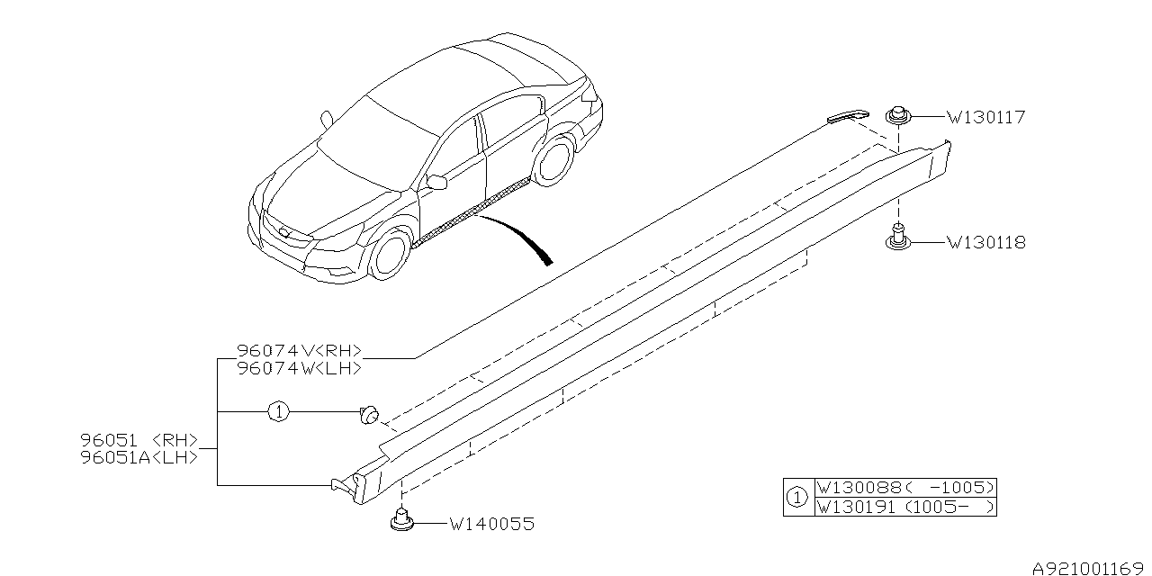 Diagram SPOILER for your 2008 Subaru WRX   