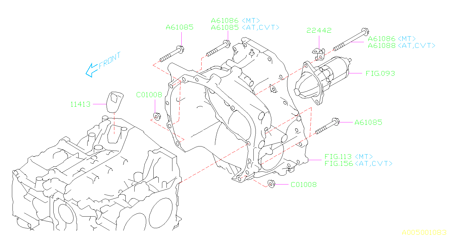2024 Subaru Impreza WRX Wagon Plug Timing Hole. TRANSMISSION