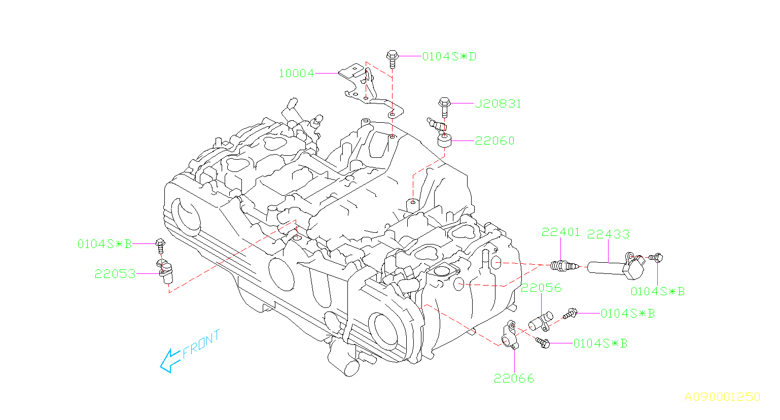 1998 Subaru Legacy 2.2L MT 4WD Brighton Wagon Hanger Complete Engine ...