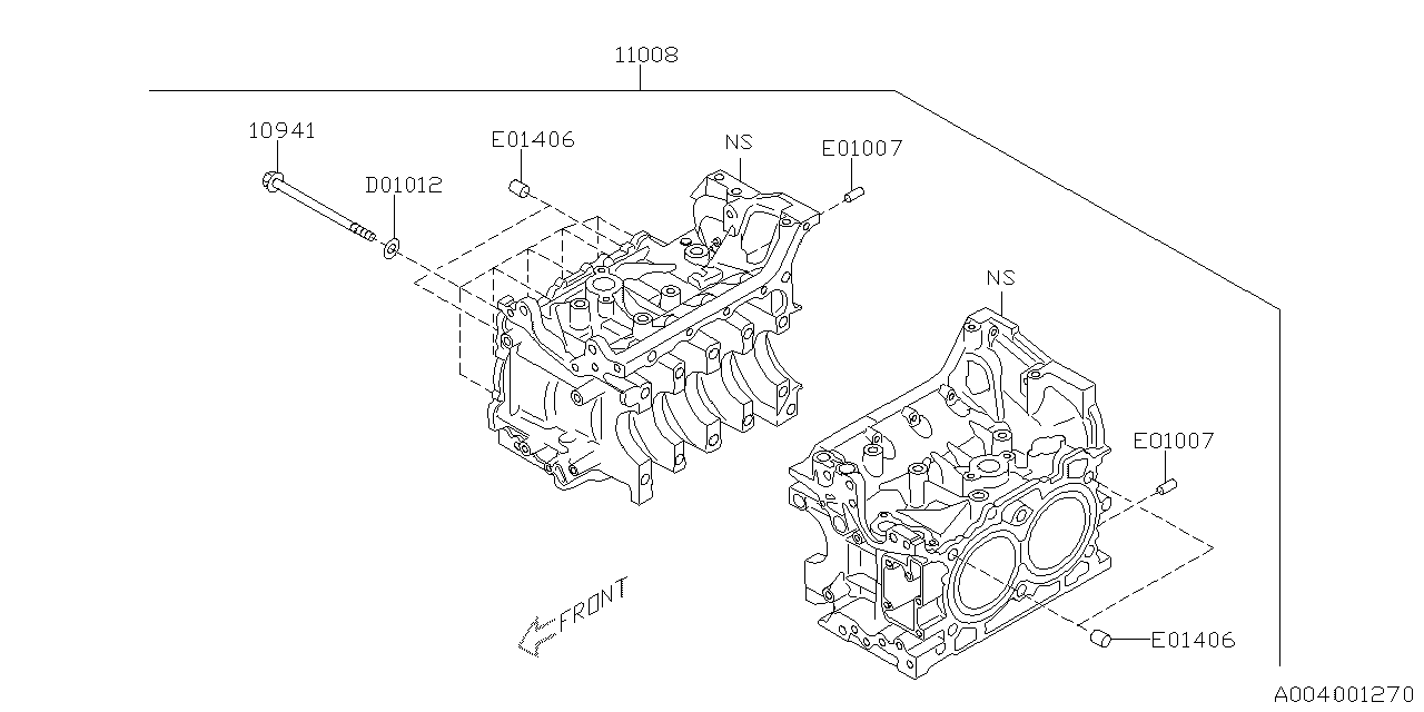 Diagram CYLINDER BLOCK for your 2017 Subaru Forester 2.5L CVT I 