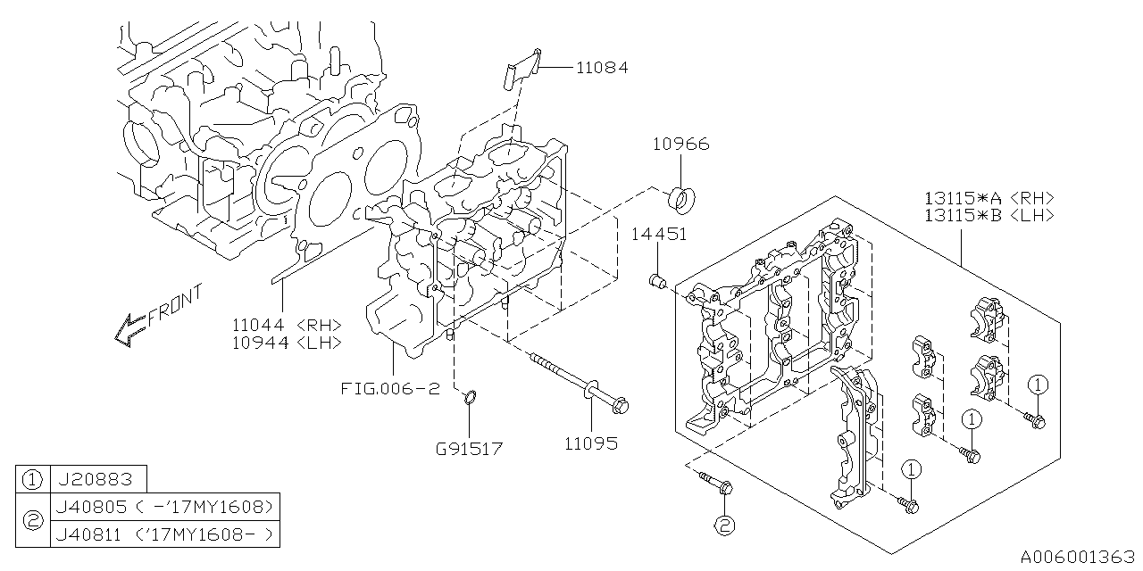 Diagram CYLINDER HEAD for your 2017 Subaru Forester   