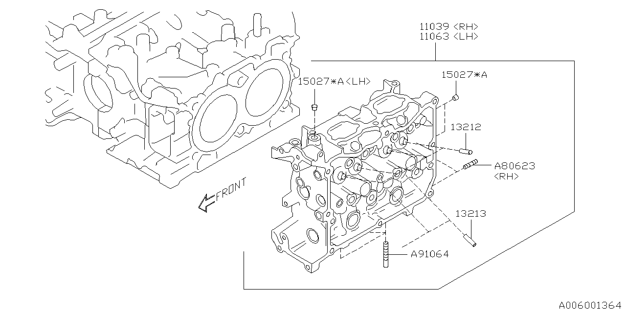 Diagram CYLINDER HEAD for your Subaru Impreza  