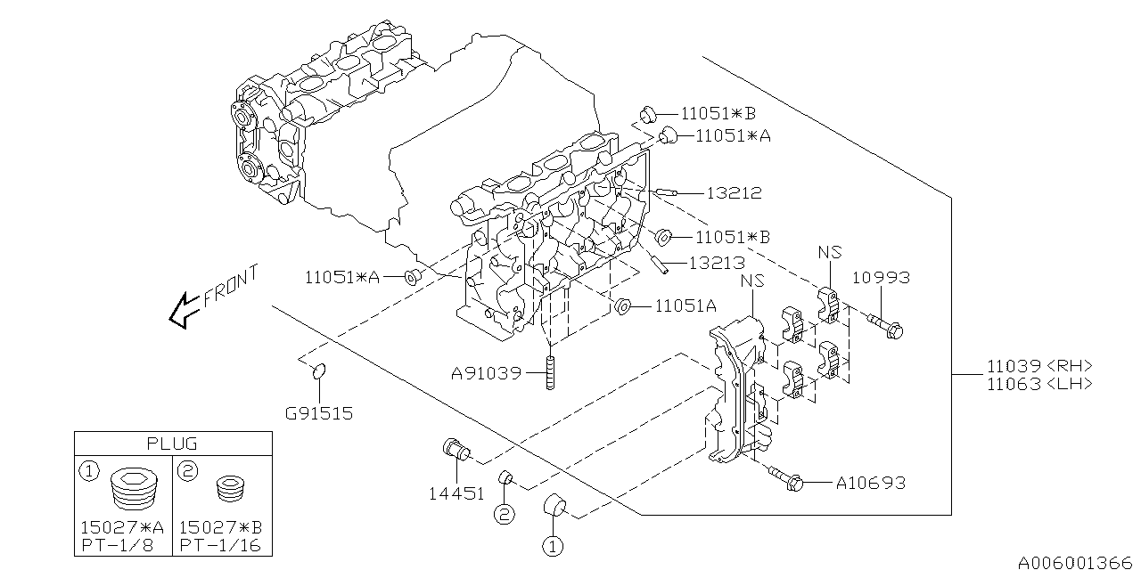 Diagram CYLINDER HEAD for your Subaru Impreza  