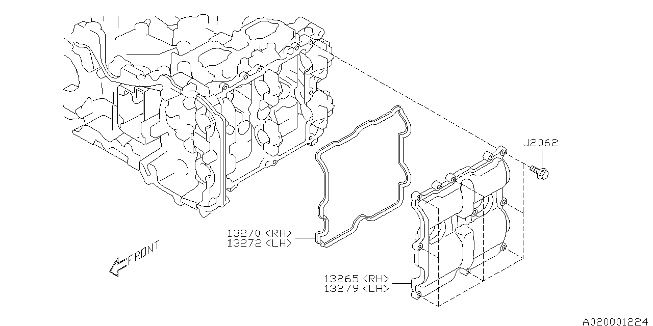 Diagram ROCKER COVER for your 2003 Subaru Legacy  Limited Wagon 