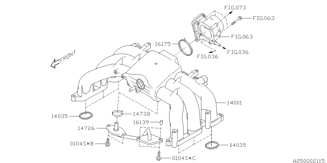 Diagram INTAKE MANIFOLD for your 2003 Subaru STI   