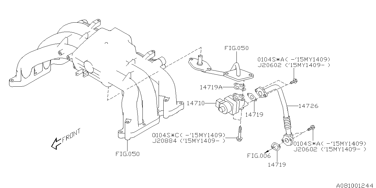 Diagram EMISSION CONTROL (EGR) for your 2018 Subaru Crosstrek   