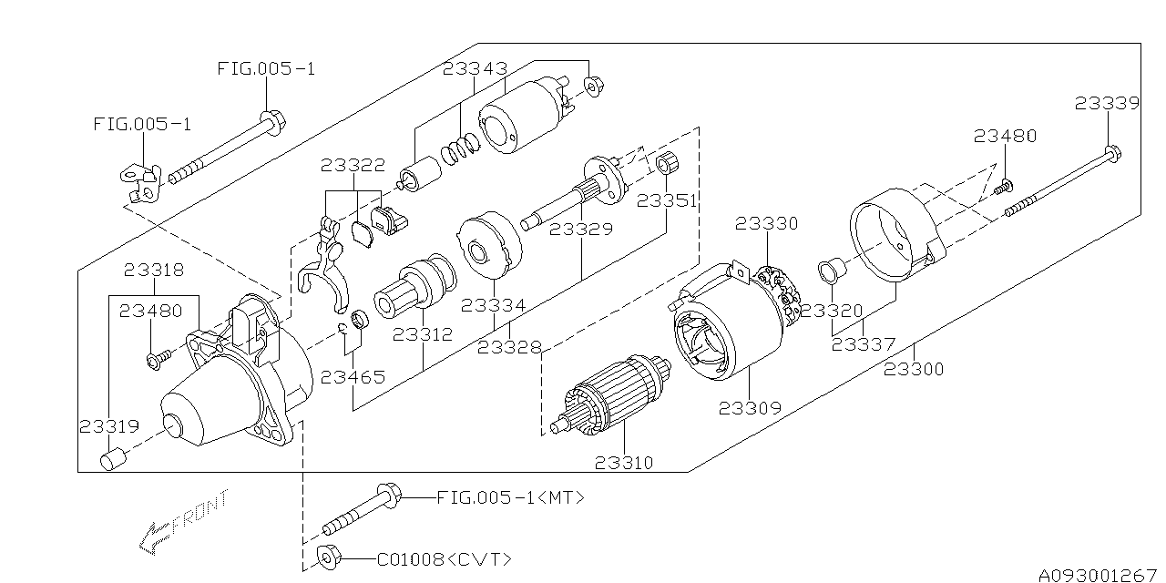 Diagram STARTER for your 2006 Subaru WRX   